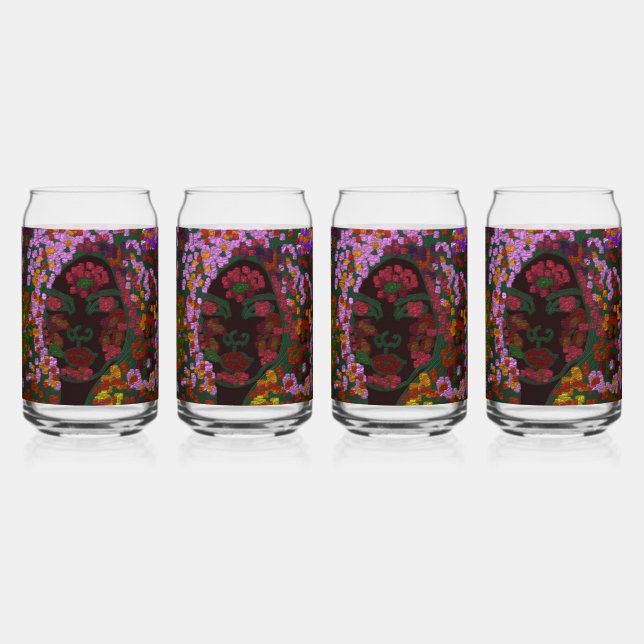 Verre Canette Mariée florale (Recto)