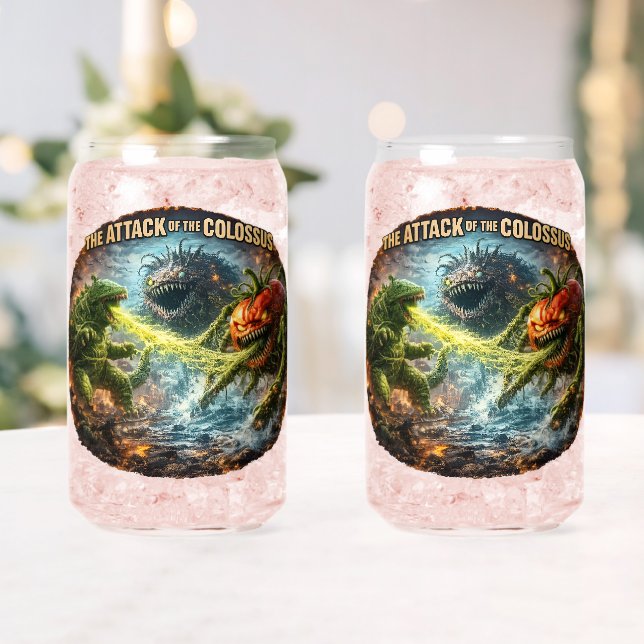 Verre Canette Mashup attack of the Colossus frosted canned glass (Insitu (Mariage))