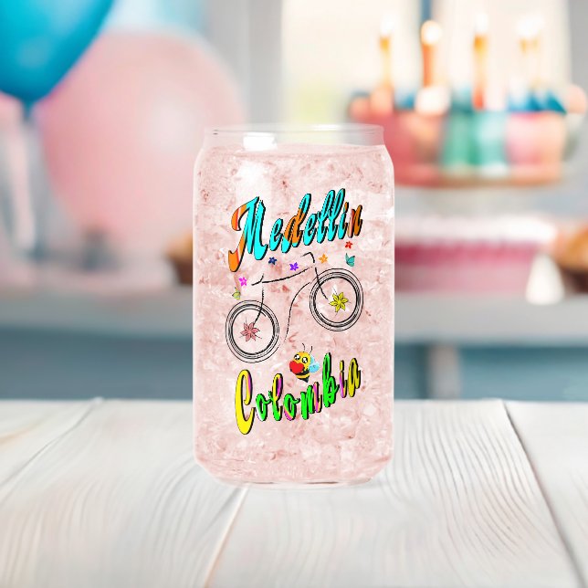 Verre Canette Medellin Blossom Colombie (Insitu (Baby Shower))