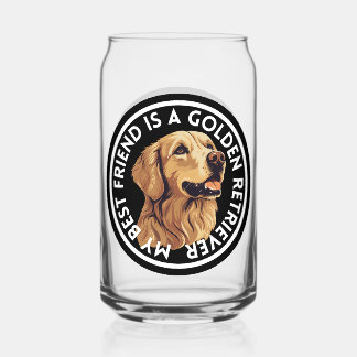 Verre Canette Meilleur ami Golden Retriever