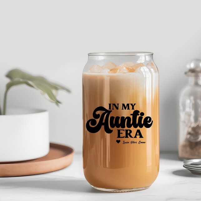 Verre Canette Meilleur Cadeau Cadeau Tante Dans Ma Tante Era (Best Aunt Gift Auntie Gift In My Auntie Era Can Glass)