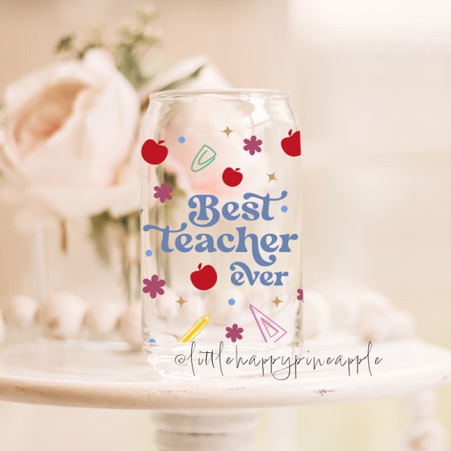 Verre Canette Meilleur enseignant jamais (Créateur téléchargé)