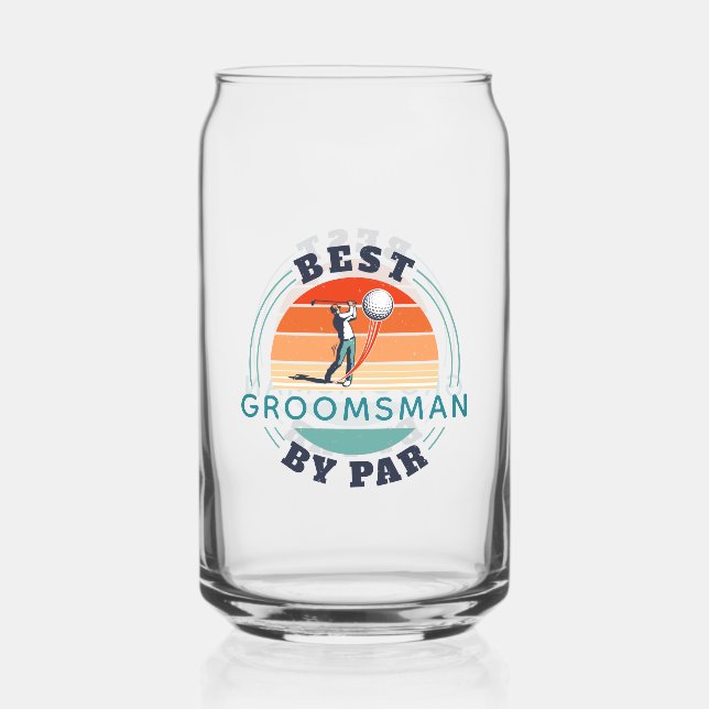 Verre Canette Meilleur Groomsman Par Par Golf Player Mariage (Recto)