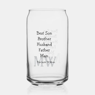 Verre Canette Meilleur homme fils mari papa cite ajouter un nom 
