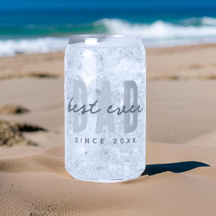 Verre Canette Meilleur Papa depuis 20XX Moderne Simple Preppy