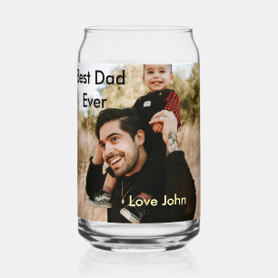 Verre Canette Meilleur papa du monde cadeau photo nom simple pou