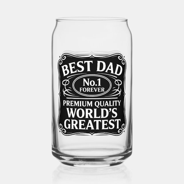 Verre Canette Meilleur papa jamais (Recto)