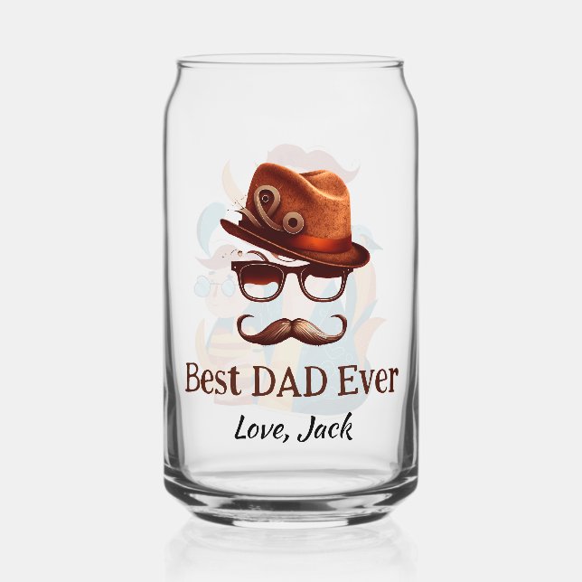 Verre Canette Meilleur papa jamais - Cadeau de Fête des pères pe (Verso)