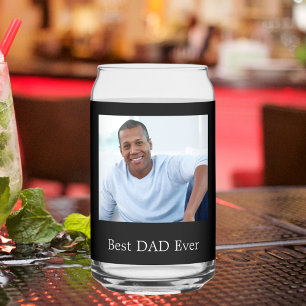 Verre Canette Meilleur papa jamais photo noir