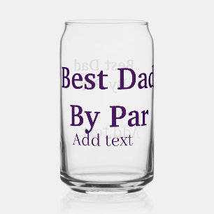 Verre Canette Meilleur papa par gris noir fête des pères nom sim