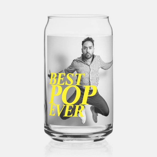 Verre Canette MEILLEUR POP JAMAIS | Fête des pères drôle (Recto)