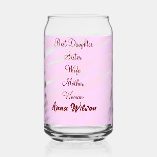 Verre Canette Meilleure femme mère épouse fille ajouter nom text