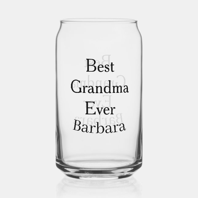 Verre Canette Meilleure grand-mère jamais nom date simple fête d (Recto)