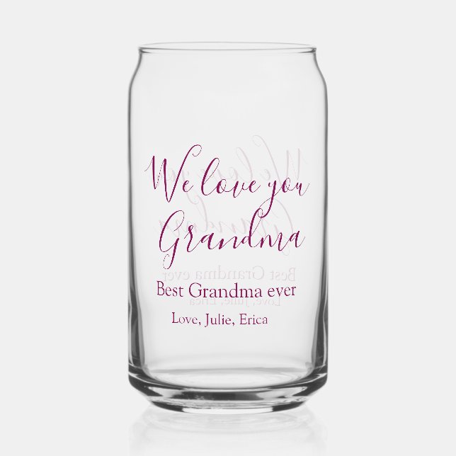 Verre Canette meilleure grand-mère toujours grands-parents cadea (Recto)