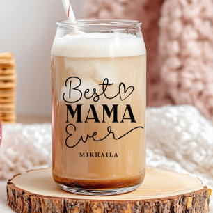 Verre Canette Meilleure Mama Jamais Nom personnalisé Fête des mè
