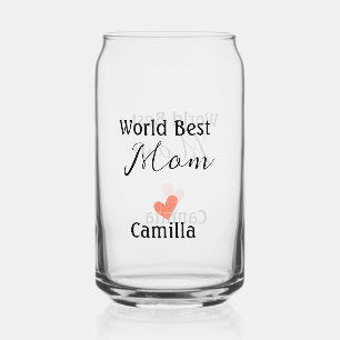 Verre Canette Meilleure maman du monde joyeuse fête des mères gr