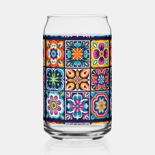 Verre Canette Mélange floral mosaïque (Recto)
