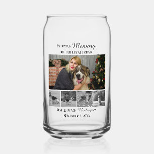 Verre Canette Mémorial pour chien 5 Montage photo Hommage à l'an