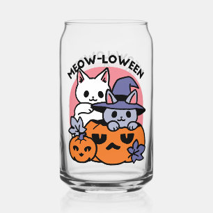 Verre Canette Meow-Loween - Cute Halloween Conception Chat