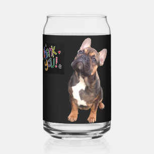 Verre Canette Merci Bouledogue français