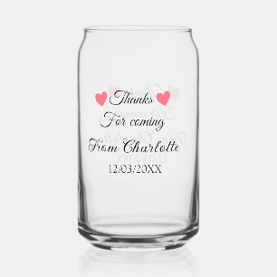 Verre Canette merci d'être venu nom du destinataire message text