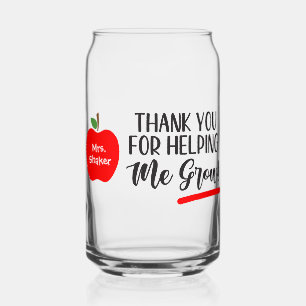 Verre Canette Merci Pour M'Aider À Développer Personnalisé Cadea