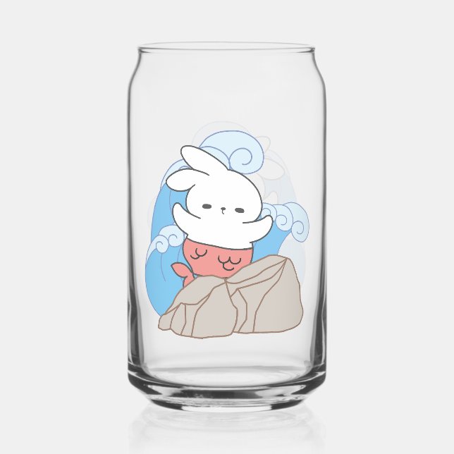 Verre Canette Mermaid Bunny Aventures Un peu de plaisir d'été (Recto)