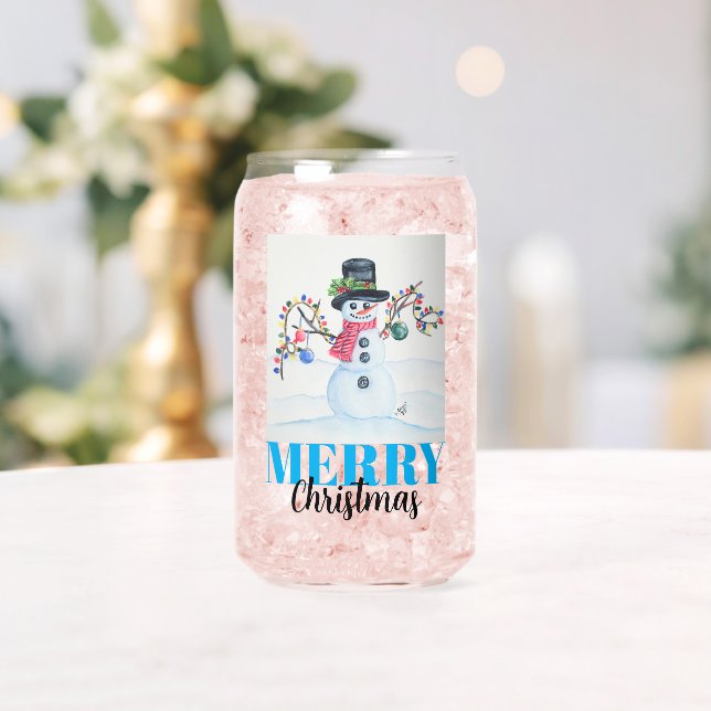 Verre Canette Merry Christmas Snowman Drinkware Set (Insitu (Mariage))