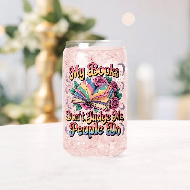 Verre Canette Mes livres ne me jugent pas... (Insitu (Mariage))