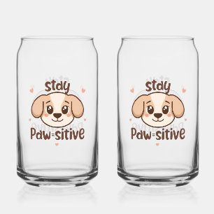 Verre Canette Message de Chien Positif Inspirant