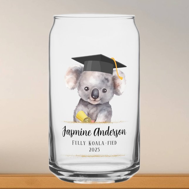 Verre Canette Mete Graduation Koala personnalisée (Créateur téléchargé)