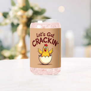 Verre Canette Mettons-nous le jeu amusant de poulet de la ferme 