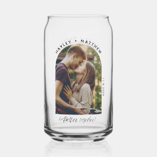 Verre Canette Mieux Ensemble Couples Fiançailles Photo Custom