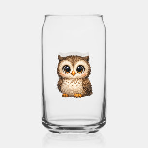 Verre Canette Mignon Hibou Fluffy Gros Yeux Dessin Animé Art Num