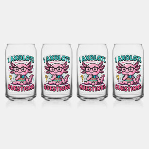 Verre Canette Mignon Je Questions Axolotl nerd aztec avec des lu