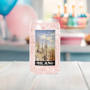 Verre Canette Milano Italie Vintage voyage