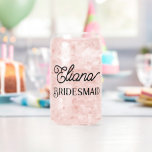 Verre Canette Mineure ou servante d'honneur minimaliste<br><div class="desc">Pour vos demoiselles d'honneur ou d'autres membres de votre fête nuptiale à célébrer à votre douche nuptiale,  à votre fête de bachelorette,  à votre dîner de répétition,  à votre réception de mariage et à d'autres événements mariages. Personnalisez avec son nom.</div>