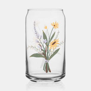 Verre Canette Minimaliste floral