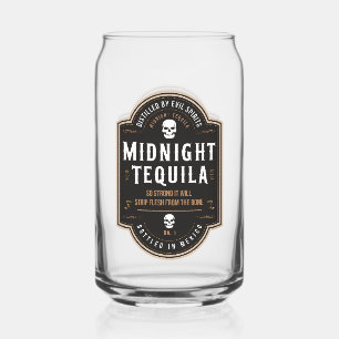 Verre Canette Minuit Tequila Halloween Party Vintage