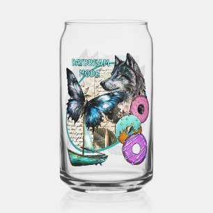 Verre Canette Mode Daydream - Loup Butterfly Donuts Bateau