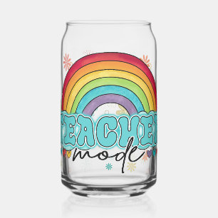 Verre Canette Mode enseignant vintage Arc en ciel