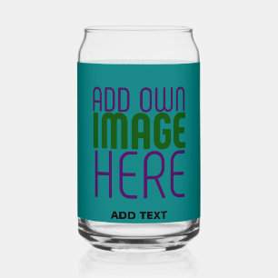 VERRE CANETTE MODÈLE DE TEXTE D'IMAGE VERTE TURQUOISE MODERNE
