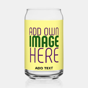 VERRE CANETTE MODÈLE TEXTE MODERNE PASTEL JAUNE D'IMAGE