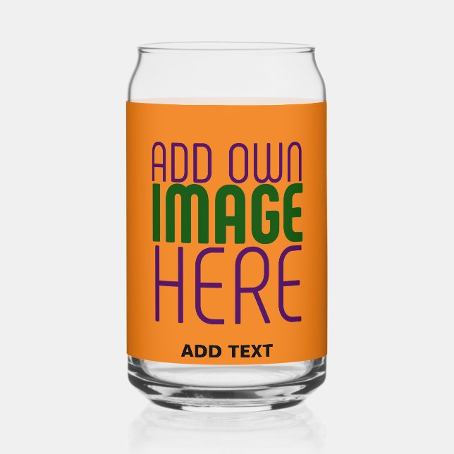 VERRE CANETTE MODERNE ÉDITABLE DARK ORANGE MODÈLE TEXTE D'IMAGE (Recto)