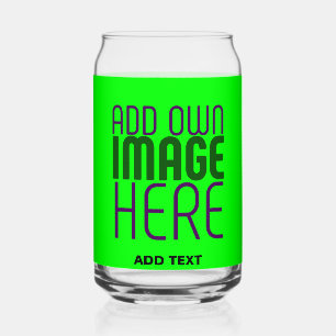 VERRE CANETTE MODERNE ÉDITABLE NEON GREEN IMAGE MODÈLE TEXTE