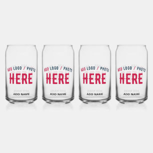 VERRE CANETTE MODERNE MODERNE PERSONNALISABLE CLAIR VÉRIFIÉ