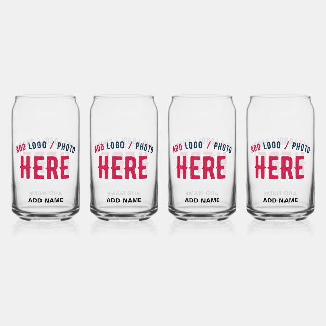 VERRE CANETTE MODERNE MODERNE PERSONNALISABLE CLAIR VÉRIFIÉ (Recto)