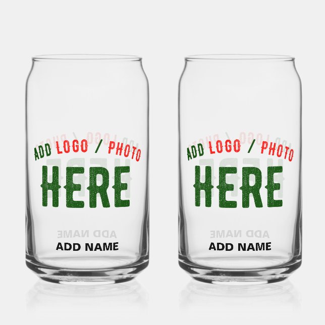 VERRE CANETTE MODERNE MODERNE PERSONNALISABLE CLAIR VÉRIFIÉ (Recto)