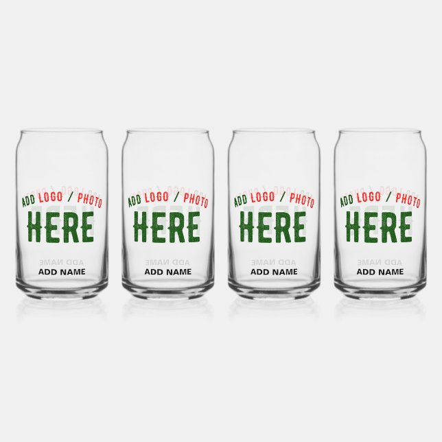 VERRE CANETTE MODERNE MODERNE PERSONNALISABLE CLAIR VÉRIFIÉ (Recto)