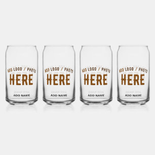 VERRE CANETTE MODERNE MODERNE PERSONNALISABLE CLAIR VÉRIFIÉ